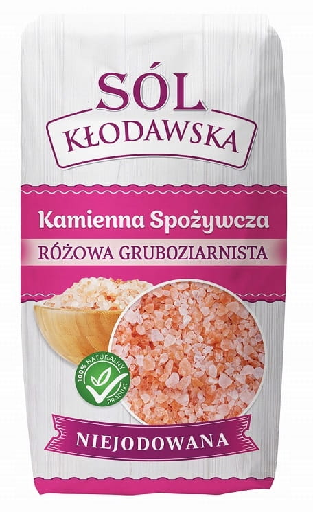Kłodawa Sól Kłodawska kamienna różowa gruba, 1kg